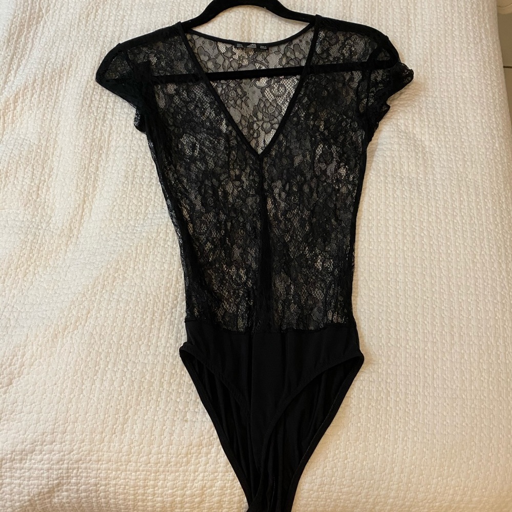 Black see thru bodysuit